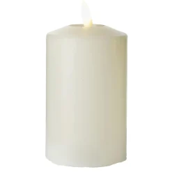 New DecoWoerner LED-Wachskerze 7,5 X 14,5 Cm weiß