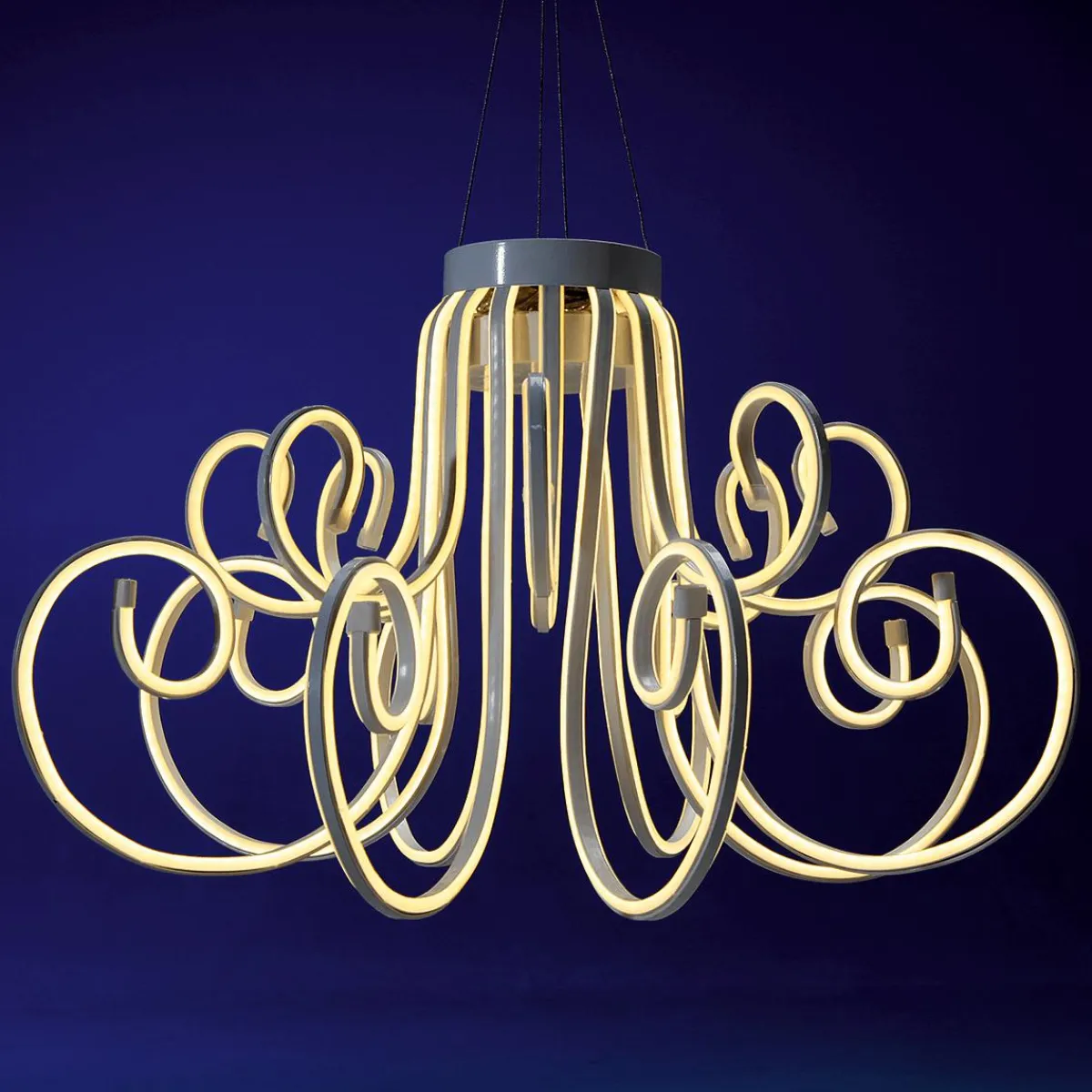 New DecoWoerner Leuchter Aus Neon Lichtschlauch, 41 Cm Lang weiß
