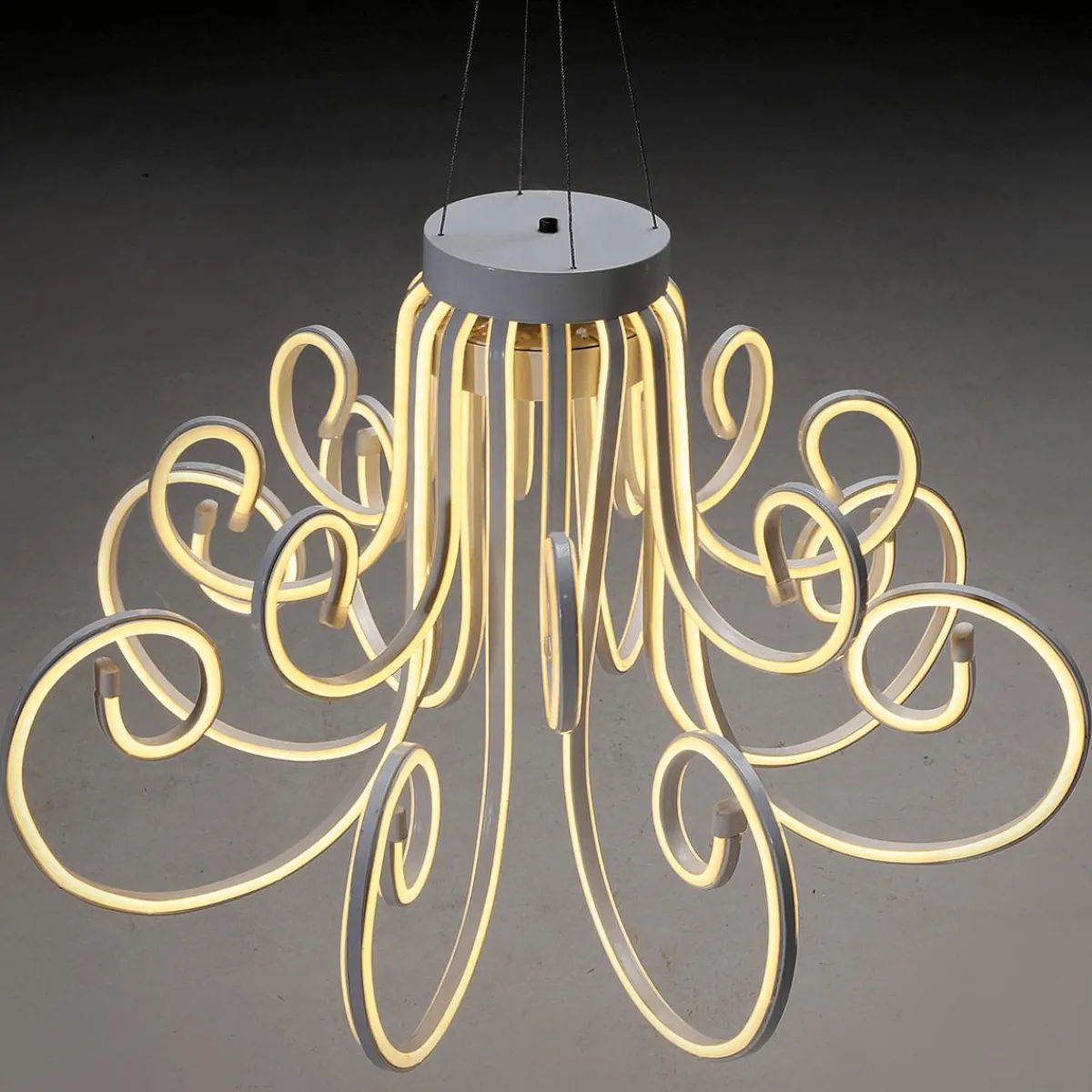 New DecoWoerner Leuchter Aus Neon Lichtschlauch, 41 Cm Lang weiß