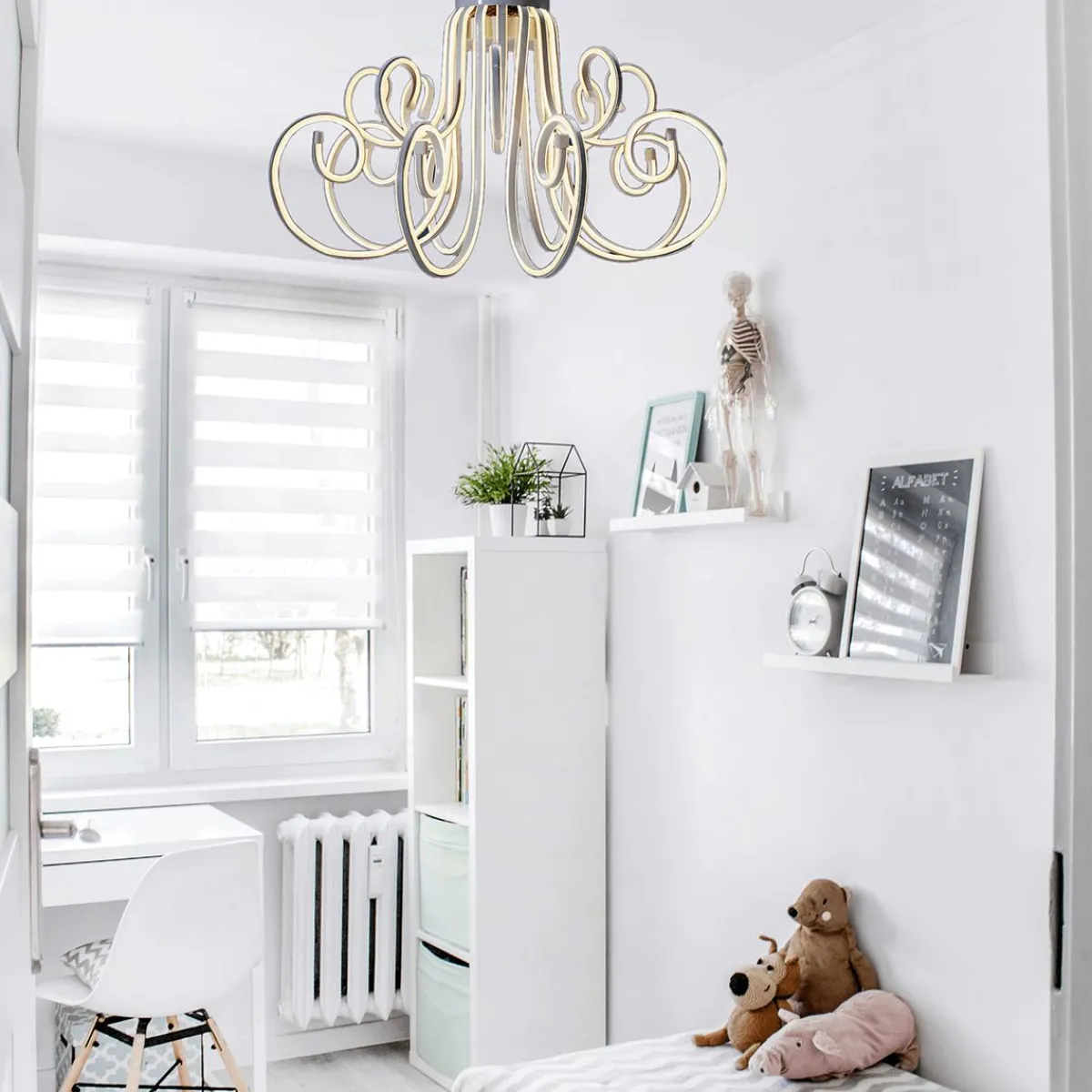 New DecoWoerner Leuchter Aus Neon Lichtschlauch, 41 Cm Lang weiß