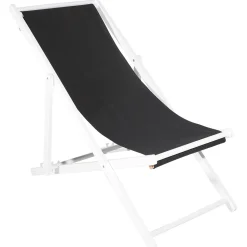 Online DecoWoerner Liegestuhl , 110 Cm Lang schwarz