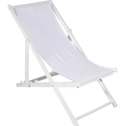 Online DecoWoerner Liegestuhl , 110 Cm Lang weiß