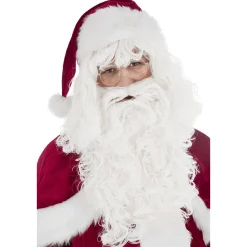 Best DecoWoerner Lockige Weihnachtsmann Perücke Und Bart weiß