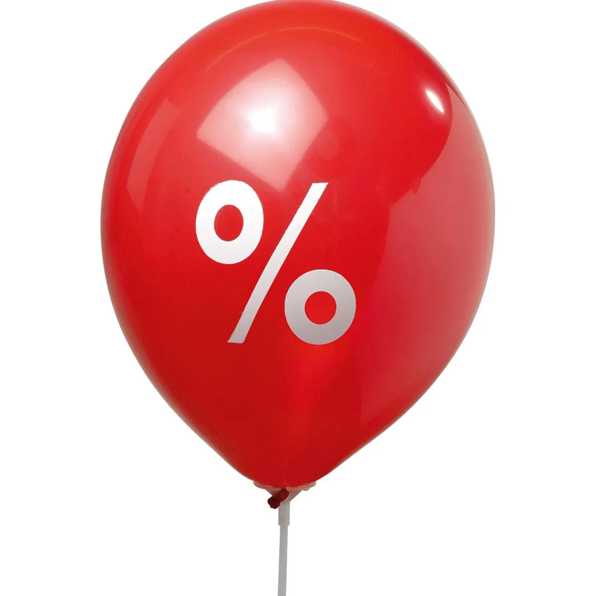 New DecoWoerner Luftballon Prozent, 100 Stück mehrfarbig