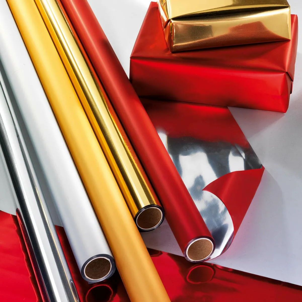 Clearance DecoWoerner Lumifol-Metallicfolie Glänzend 10 M, 100 Cm Breit, rot