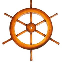 New DecoWoerner Maritimes Deko Steuerrad 50 Cm Ø, Dunkel braun