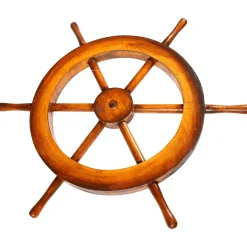New DecoWoerner Maritimes Deko Steuerrad 50 Cm Ø, Dunkel braun