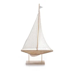 Discount DecoWoerner Maritimes Segelboot 90 Cm weiß