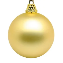Hot DecoWoerner Matte, ene Weihnachtskugeln Aus Plastik, 10 Cm Ø – 6 Stück gold