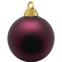 Discount DecoWoerner Matte, Weine Weihnachtskugeln Aus Plastik, 6 Cm Ø – 24 Stück rot