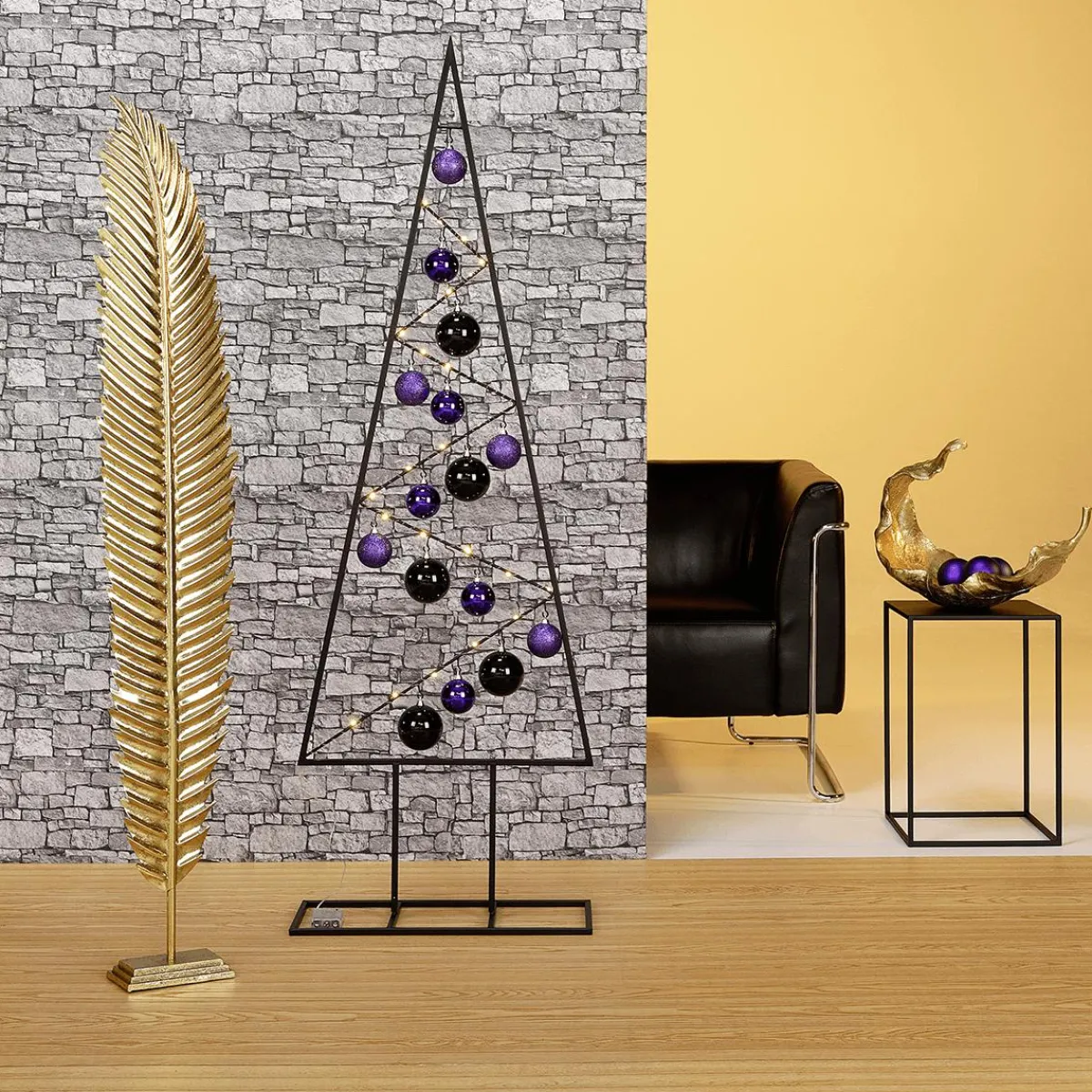 Outlet DecoWoerner Metall-Baum 120 Cm Hoch schwarz