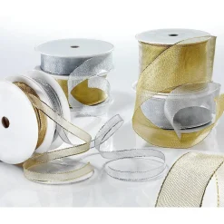 Online DecoWoerner Metallic-Netzband, 40 Mm Breit 25 M gold