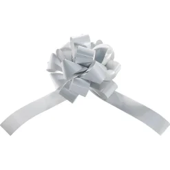 Online DecoWoerner Metallic-Ziehschleifen, 10 Cm Ø, , 50 Stück weiß