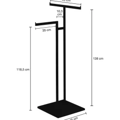 Hot DecoWoerner Metall-Kleiderständer NOVUS, 2-armig, 138 Cm schwarz