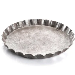 Discount DecoWoerner Metall-Kronkorkentablett, 42 Cm Ø, 5 Cm Hoch silber