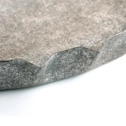 Discount DecoWoerner Metall-Kronkorkentablett, 42 Cm Ø, 5 Cm Hoch silber