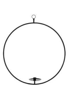 Sale DecoWoerner Metallring Mit Kerzenhalter, 52,5 Cm Ø schwarz