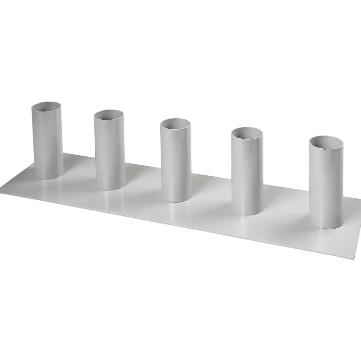 New DecoWoerner Metallständer 5 Aufnahmen, 15 Cm Hoch, Grau, Gerade silber