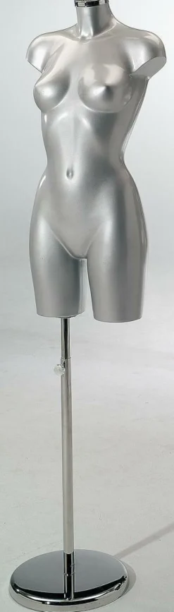 Sale DecoWoerner Metallständer Für Torso, Beinaufnahme, 62 - 90 Cm Höhenverstellbar silber