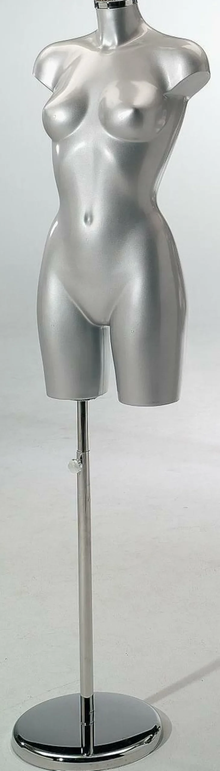 Sale DecoWoerner Metallständer Für Torso, Beinaufnahme, 62 - 90 Cm Höhenverstellbar silber