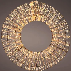 Outlet DecoWoerner Micro LED Kranz 38 Cm braun