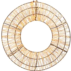 Outlet DecoWoerner Micro LED Kranz 38 Cm braun