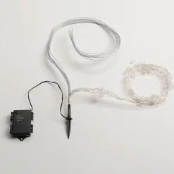 New DecoWoerner Micro LED-Stern-Draht-Lichterkette Batteriebetrieben Warmes Licht 80 Cm transparent