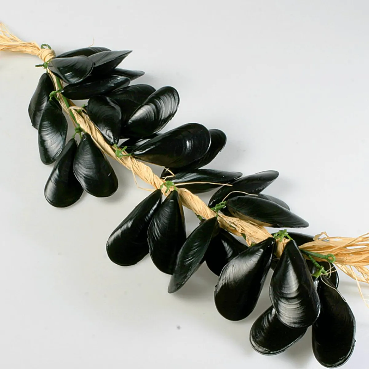 DecoWoerner Miesmuschel Zopf Lebensmittel-Attrappe 35 Cm schwarz