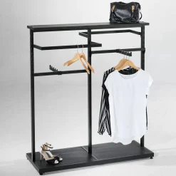 DecoWoerner Mittelraum-Kleiderständer NOVUS, 140 Cm schwarz
