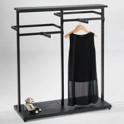 DecoWoerner Mittelraum-Kleiderständer NOVUS, 140 Cm schwarz