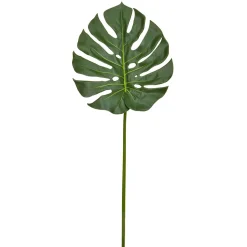 DecoWoerner Monstera Kunstblatt Schwer Entflammbar B1, 75 Cm grün
