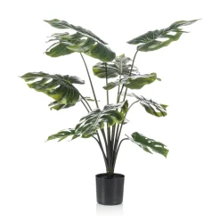 Discount DecoWoerner Monstera Kunstpflanze Im Topf 80 Cm grün