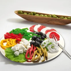Best DecoWoerner Mozzarella Scheiben Lebensmittel-Attrappe, 3 Stück weiß
