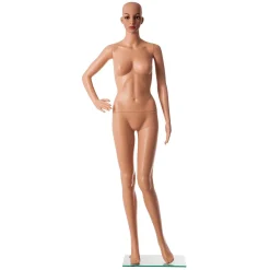 New DecoWoerner Nachhaltige Schaufensterpuppe Dame,178cm, Beige