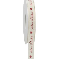 Hot DecoWoerner Nachhaltiges Geschenkband Alles Liebe 15mm 18 M Beige