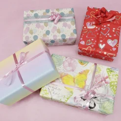 Outlet DecoWoerner Nachhaltiges Geschenkpapier Bunte Herzen, , 50 Cm X 50 M rot
