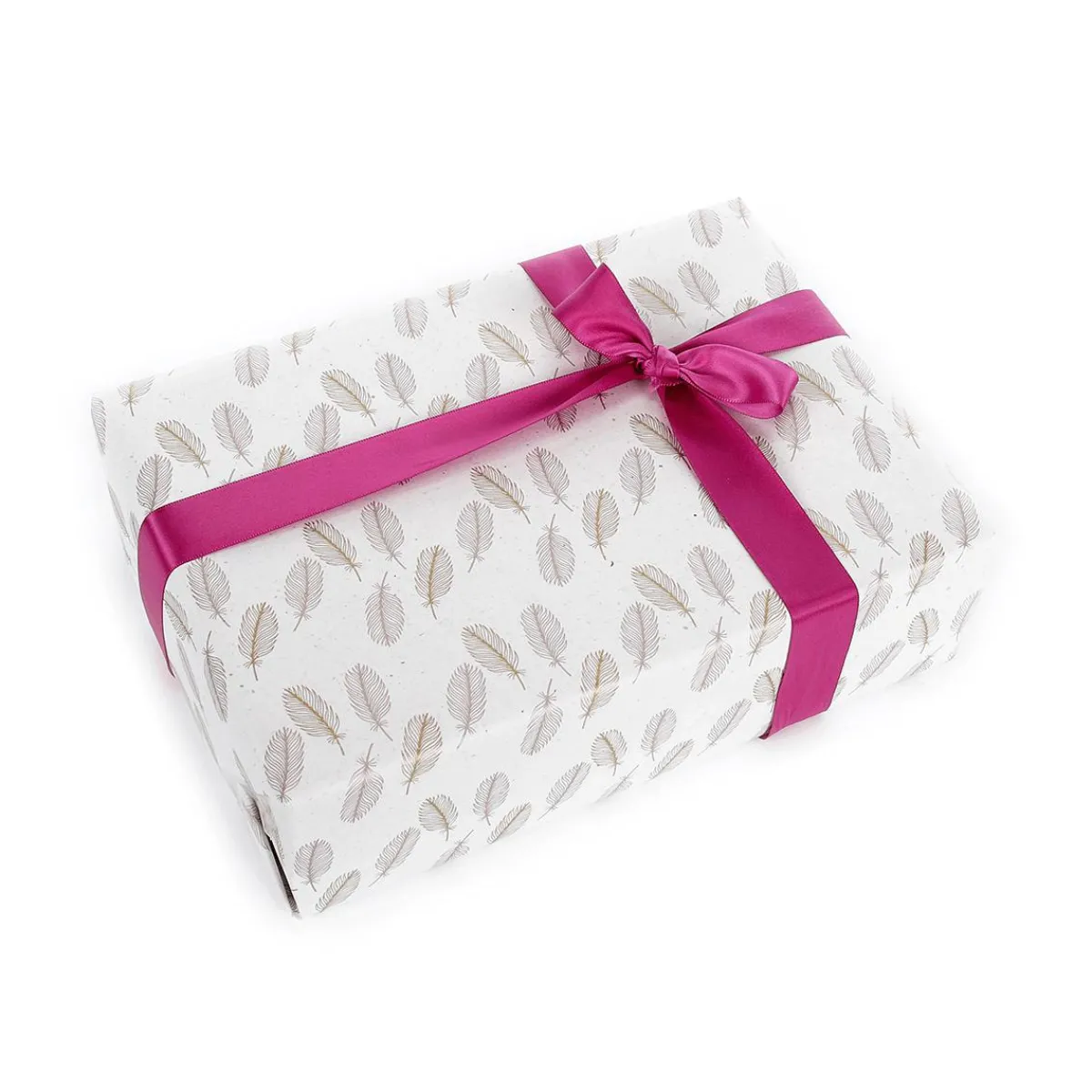 Clearance DecoWoerner Nachhaltiges Kraftpapier Aus Zuckerrüben Mit Federn In Rosé & Gold – 50 M Geschenkpapier-Rolle mehrfarbig