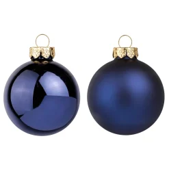 New DecoWoerner Nachte Weihnachtskugeln Aus Glas 8 Cm Ø – 12 Stück blau