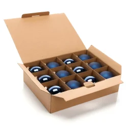 New DecoWoerner Nachte Weihnachtskugeln Aus Glas 8 Cm Ø – 12 Stück blau