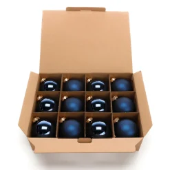 New DecoWoerner Nachte Weihnachtskugeln Aus Glas 8 Cm Ø – 12 Stück blau