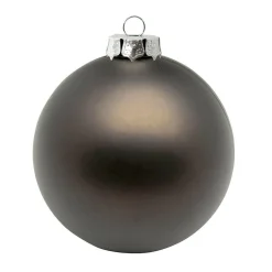Outlet DecoWoerner Nahtlose Weihnachtskugeln Aus Kunststoff, Matt Ø 8 Cm braun