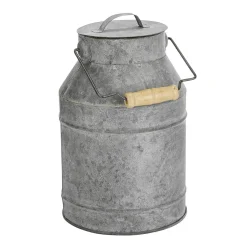 Discount DecoWoerner Nostalgische Zink-Milchkanne 9 X 22 Cm silber
