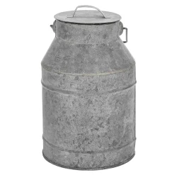 Discount DecoWoerner Nostalgische Zink-Milchkanne 9 X 22 Cm silber