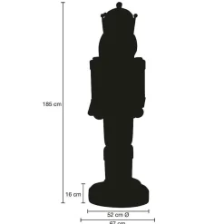 Online DecoWoerner Nussknacker König 185 Cm rot