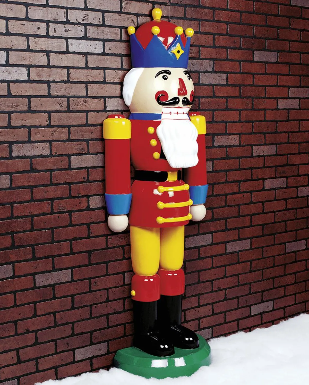 Clearance DecoWoerner Nussknacker König Halbplastisch 185 Cm, Rot-gelb-blau mehrfarbig