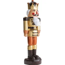DecoWoerner Nussknacker König Halbplastisch 185 Cm, -braun gold
