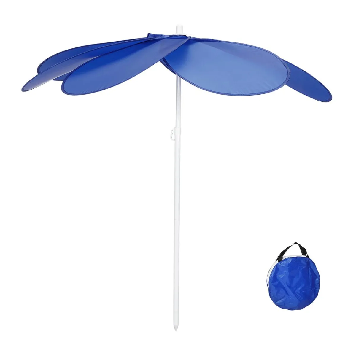 Outlet DecoWoerner Nylon-Sonnenschirm 210 Cm Ø blau