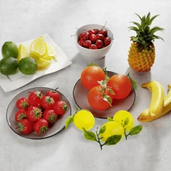 New DecoWoerner n Lebensmittel-Attrappe, Pack à 3 Stück orange