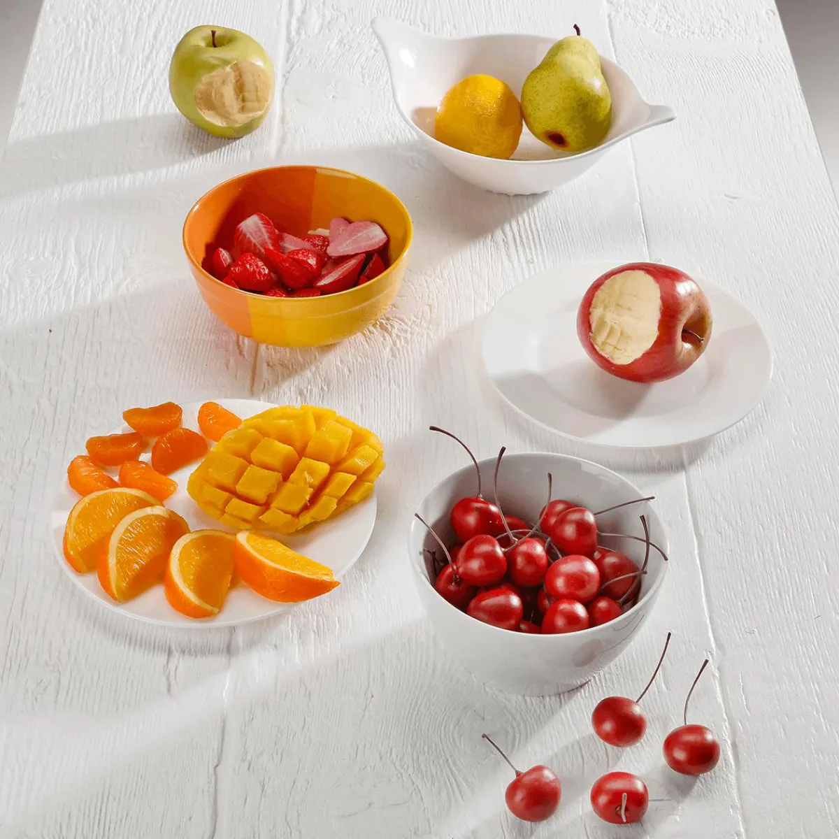 Sale DecoWoerner nviertel Lebensmittel-Attrappe, Pack à 4 Stück orange