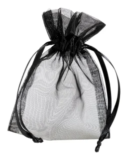 Outlet DecoWoerner Organzasäckchen 10 Cm, 50 Stück, schwarz